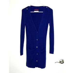 Velvet Womens Cashmere Cardigan Sweater Blue Size SMall